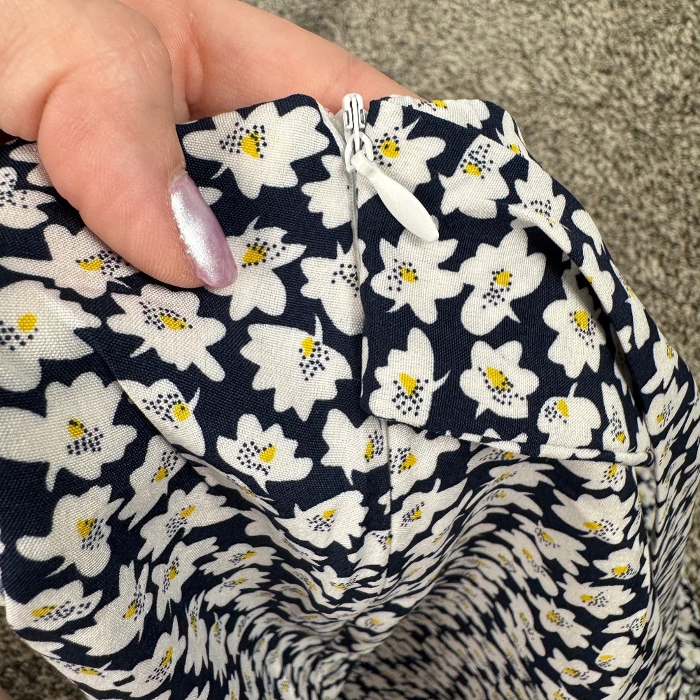 Navy Floral Ruffle Side Tie Skirt - Picture 8 of 8